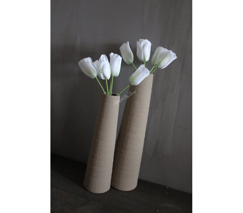 Kunstboeketje Tulpen white 35 cm