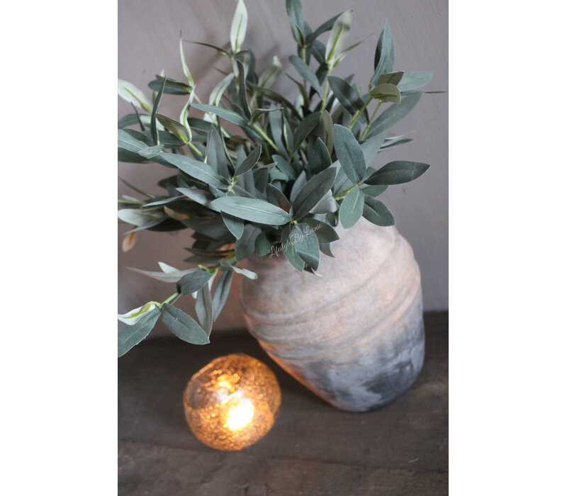 Kunst boeket / bundel Olijf takken 34cm