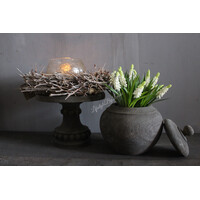 Kunstboeket / bundel druifjes met groen 26 cm