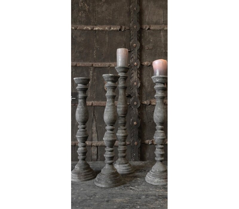 Houten baluster kandelaar Haruka island 46 x 15 cm