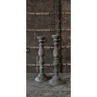 Houten baluster kandelaar Haruka island 46x15cm