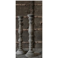 Houten baluster kandelaar Haruka island 53 x 15 cm