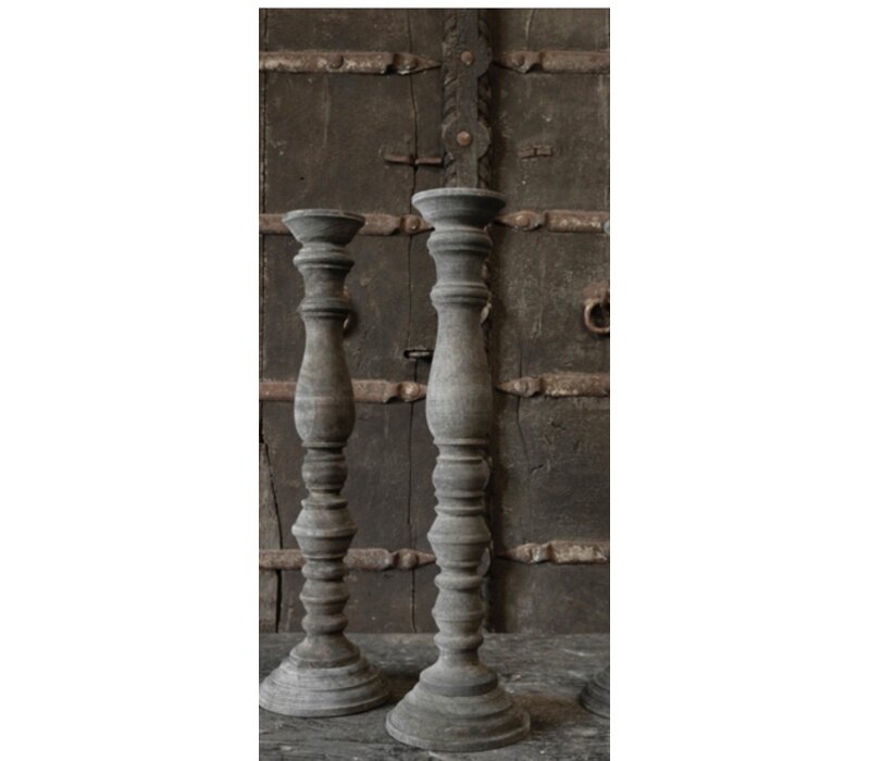 Houten baluster kandelaar Haruka island 53 x 15 cm