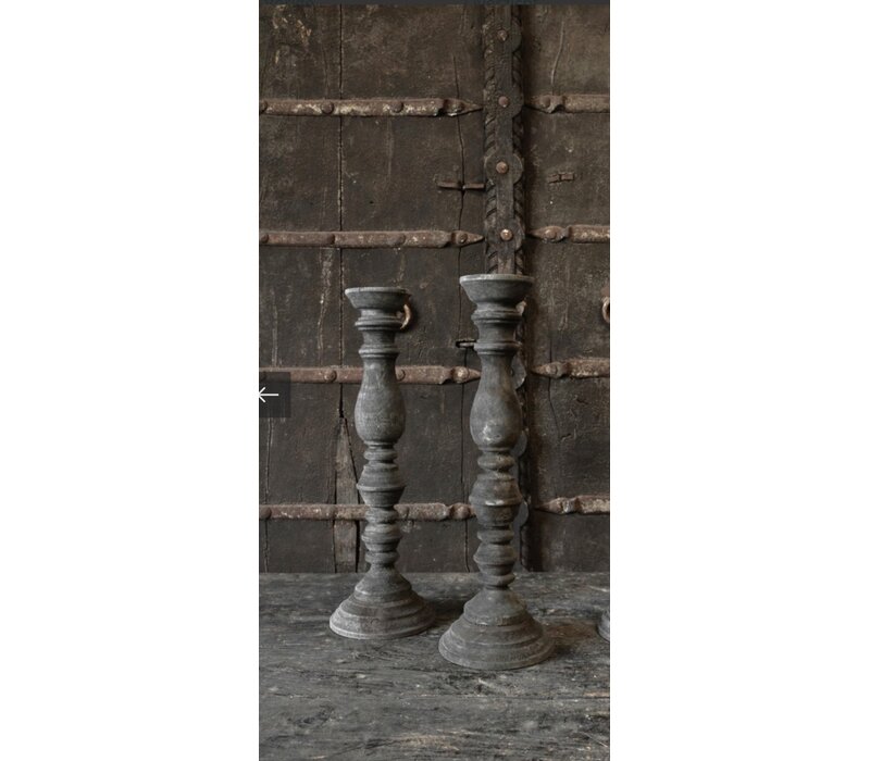 Houten baluster kandelaar Haruka island 53x15cm