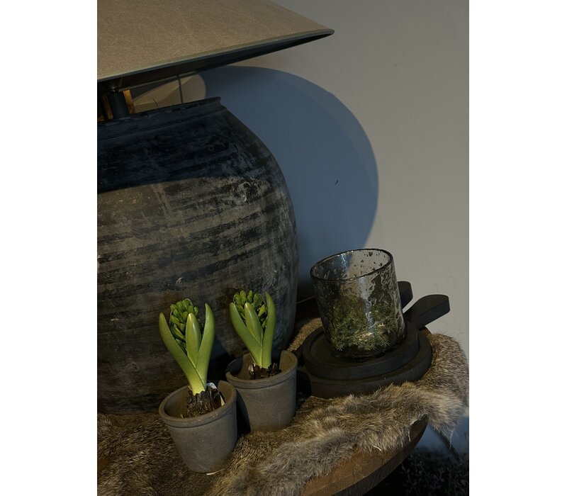 Zijden Hyacinth met bol green 23 cm