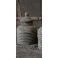 Houten kruikje met deksel Rib matteo 18 cm