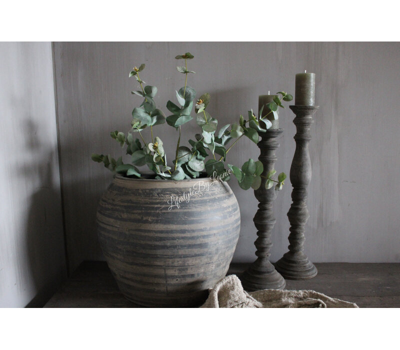 Houten baluster kandelaar Haruka island 53 x 15 cm