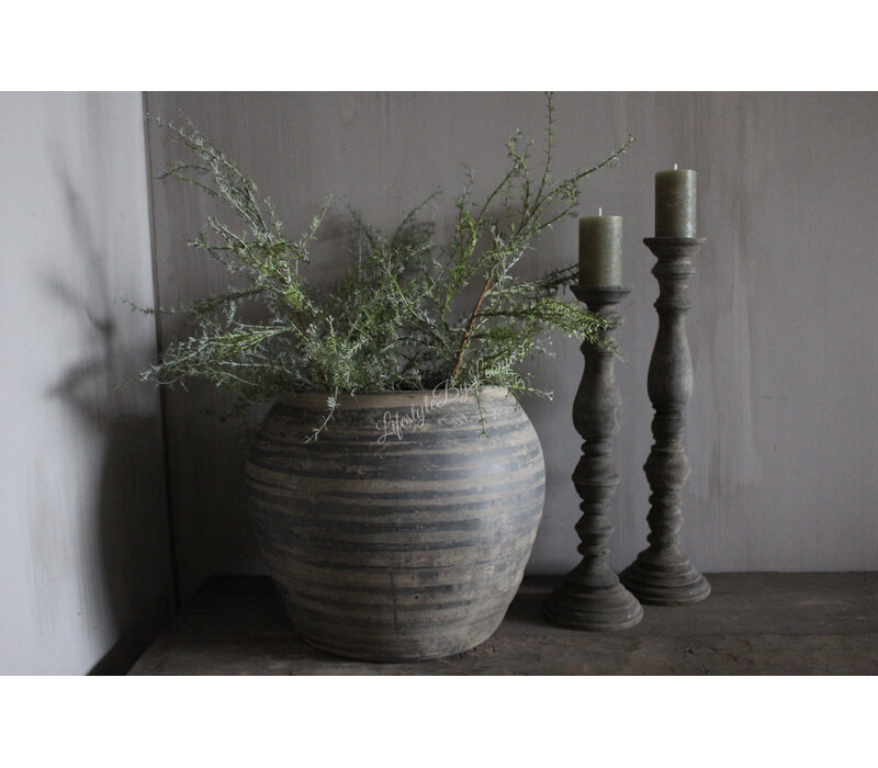 Houten baluster kandelaar Haruka island 53 x 15 cm