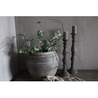 Kunst Eucalyptus tak groen/grijs 90 cm