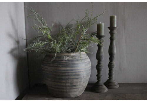 Kunst asparagus tak groen/grijs 80cm