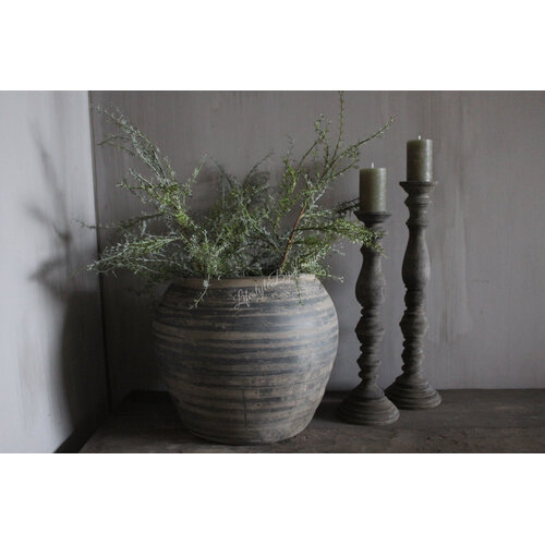 Kunst asparagus tak groen/grijs 80cm 