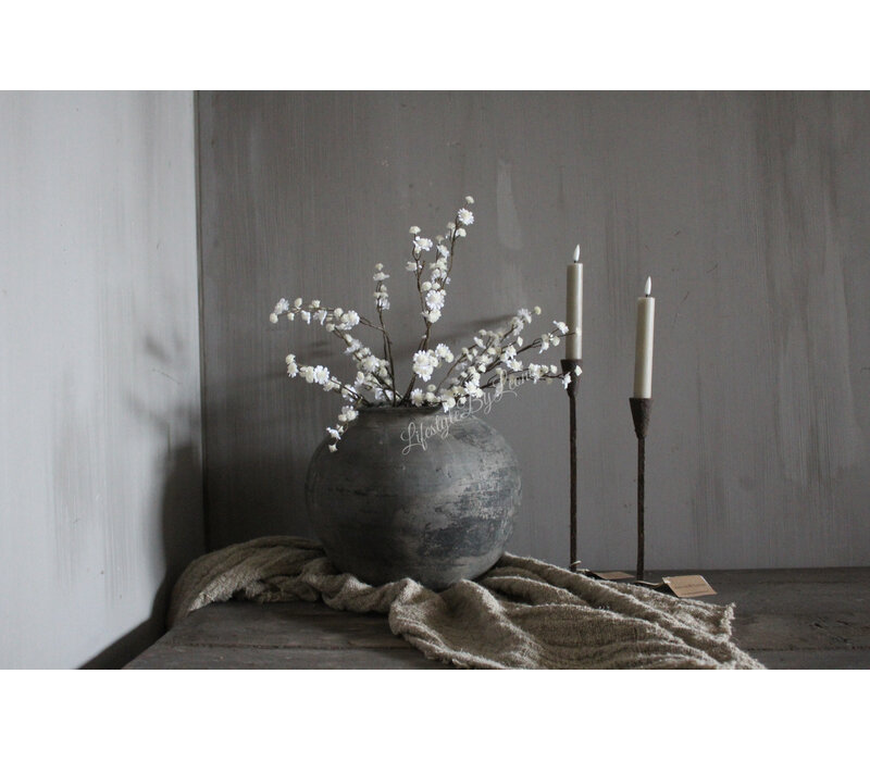 Kunst tak gipskruid soft white 57cm