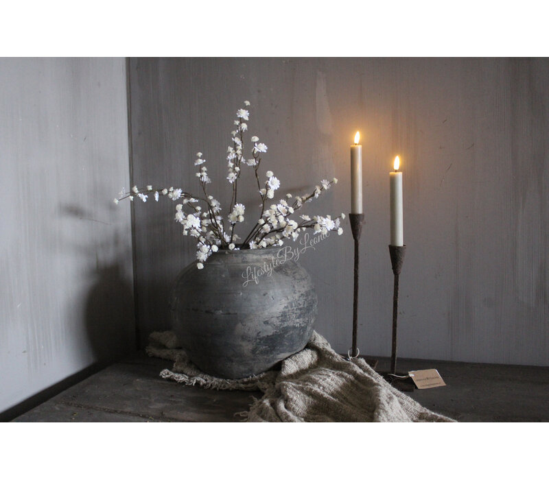 Kunst tak gipskruid soft white 57cm