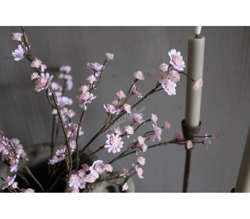 Kunst tak gipskruid pastel pink 57cm