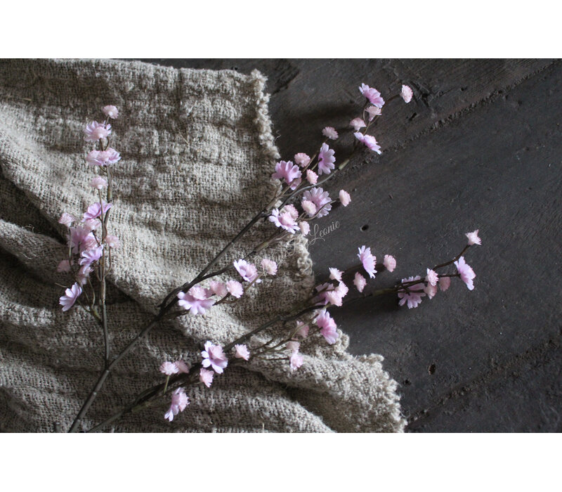 Kunst tak gipskruid pastel pink 57cm