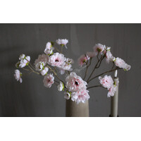 Zijden bloeiende bloesem tak Soft pink 50 cm