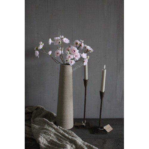 Zijden bloeiende bloesem tak Soft pink 50 cm 