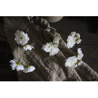 Zijden bloeiende bloesem tak Soft white 50 cm