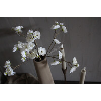 Zijden bloeiende bloesem tak Soft white 50cm