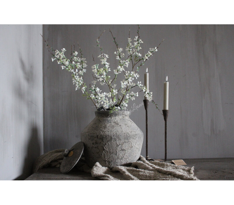 Kunst bloesem tak soft white 80 cm