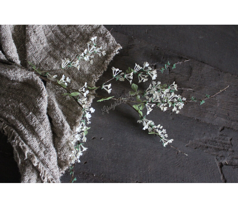 Kunst bloesem tak soft white 80 cm