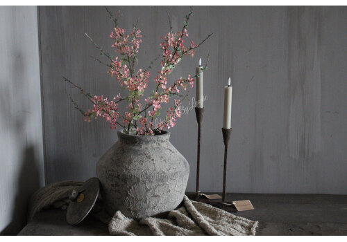 Kunst bloesem tak dark pink 80 cm