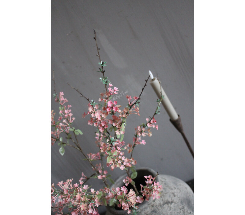 Kunst bloesem tak 80cm dark pink