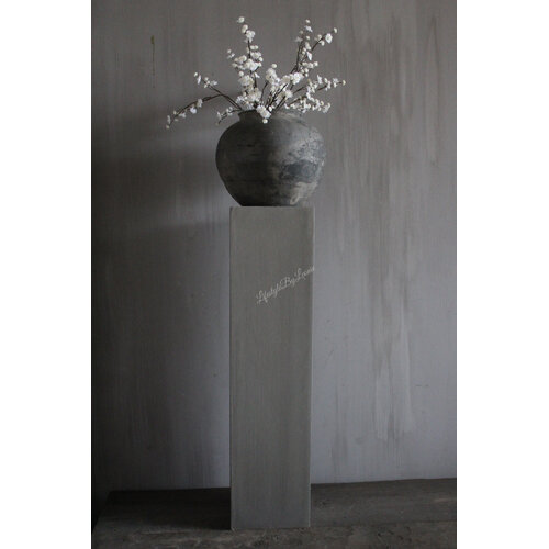 Hoge vierkante zuil grey/brown 81 x 20 cm 