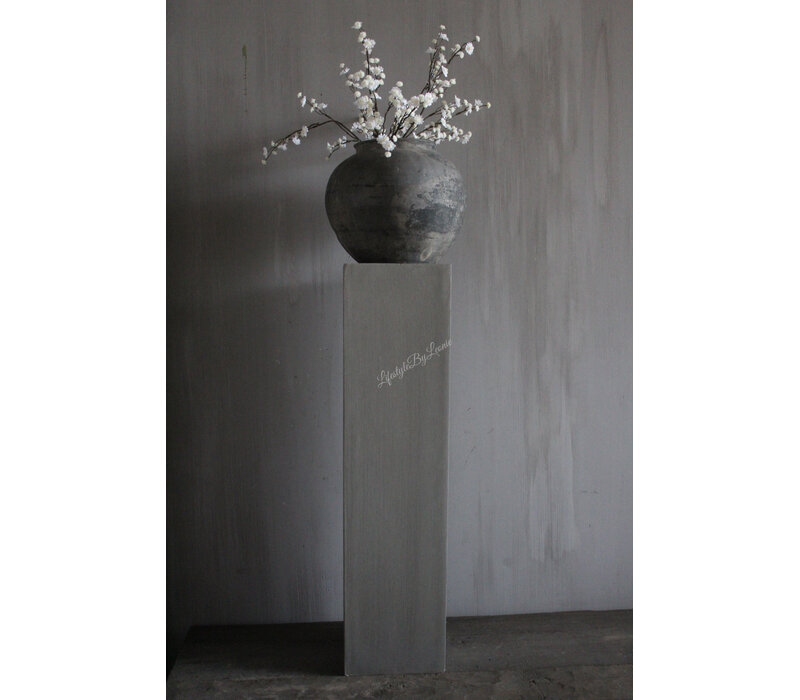 Hoge vierkante zuil grey/brown 81 x 20 cm