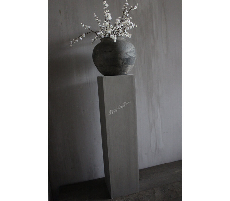 Hoge vierkante zuil grey/brown 81x20cm