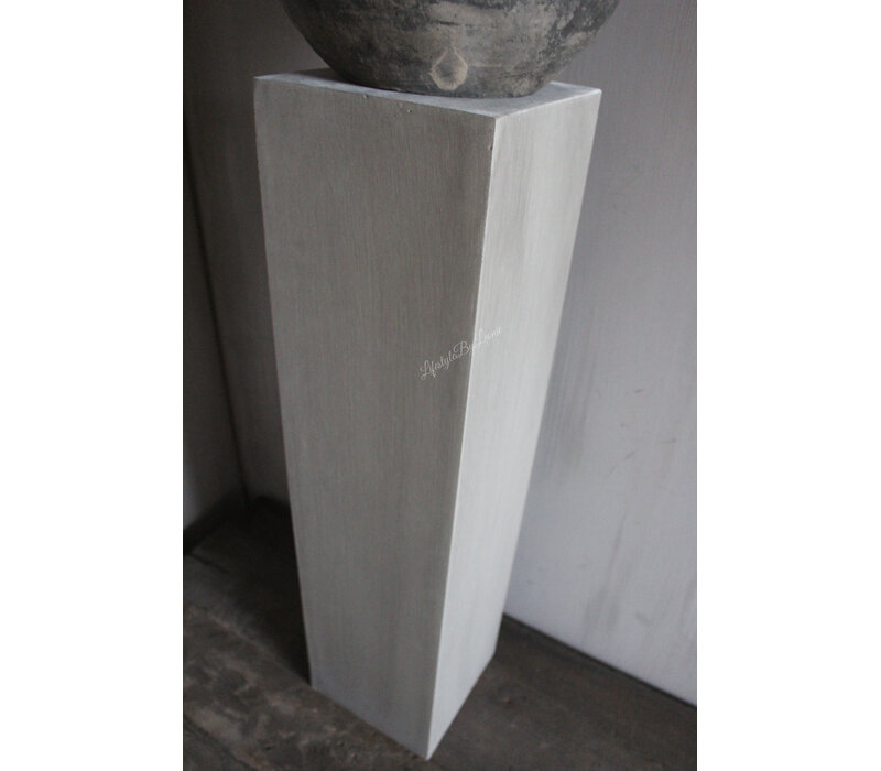 Hoge vierkante zuil grey/brown 81 x 20 cm