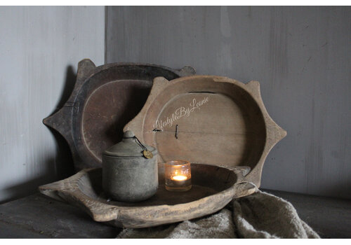 Uniek houten chapati plate 50cm