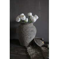 Unieke stenen kruik met deksel Kama 38 cm