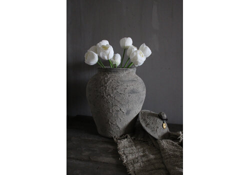 Unieke stenen kruik met deksel Kama 38 cm