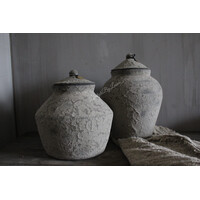 Stenen kruik met deksel Kathy 30 cm