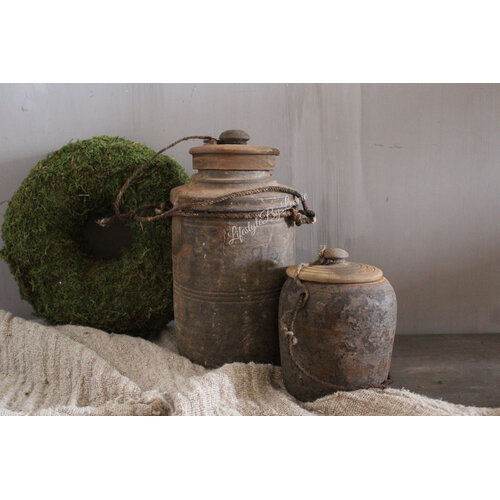 Authentieke nepalese pot met deksel 