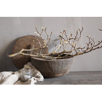 Oude houten bak met deksel