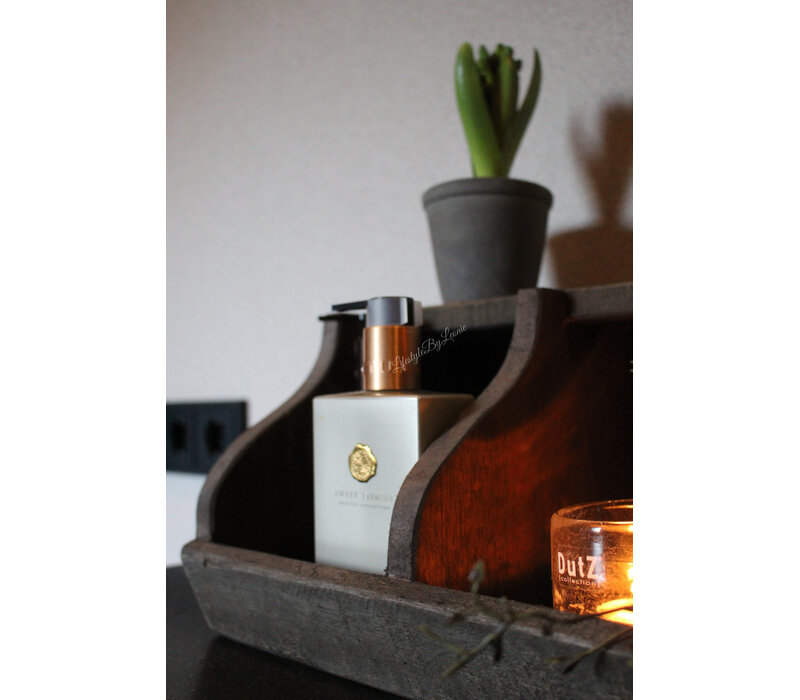 Gruttersbak met 2 vakken Antique grey 30x23cm