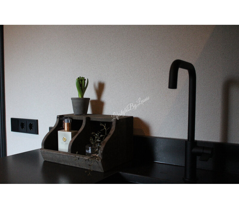 Gruttersbak met 2 vakken Antique grey 30 x 23 cm