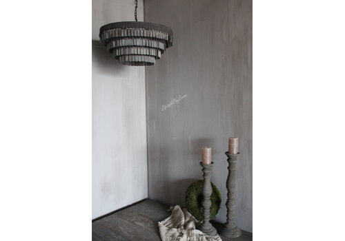 Metalen hanglamp Dhari round stripes 46 cm