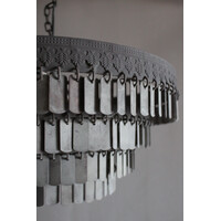 Metalen hanglamp Dhari round stripes 46cm