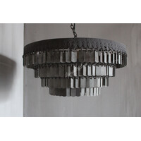 Metalen hanglamp Dhari round stripes 46 cm