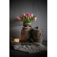 Bosje kunst Tulpen real touch burgundy / pink 31 cm