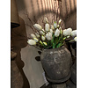 Bosje lange kunst tulpen real touch White 40cm