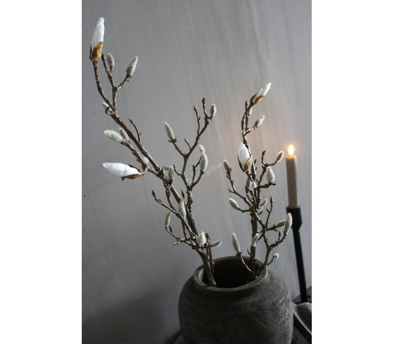 Namaak Magnolia tak in knop 70 cm