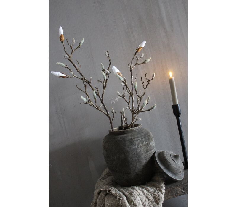 Namaak magnolia tak in knop 70cm