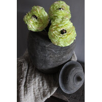 Namaak zijden Ranonkel green 34 cm