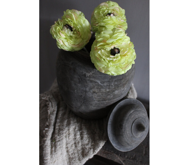 Namaak zijden ranonkel Green 34cm