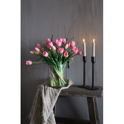 Bosje real touch Tulpen candy pink 40 cm 