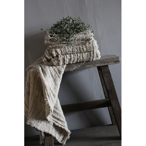 Shabby linnen plaid 100 cm 